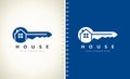 House key logo vector Royalty Free Stock Photo